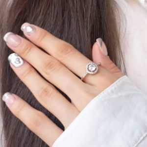 انگشتر استیل نگین دار